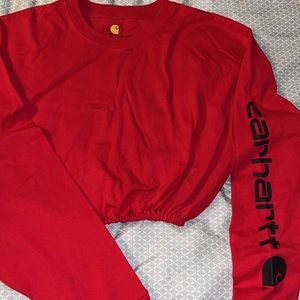 Custom Carhartt Long Sleeve Crop Top